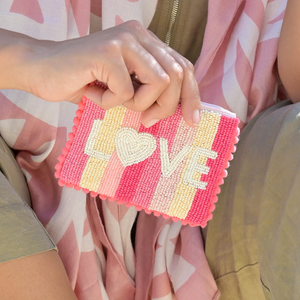 LOVE Beaded Purse