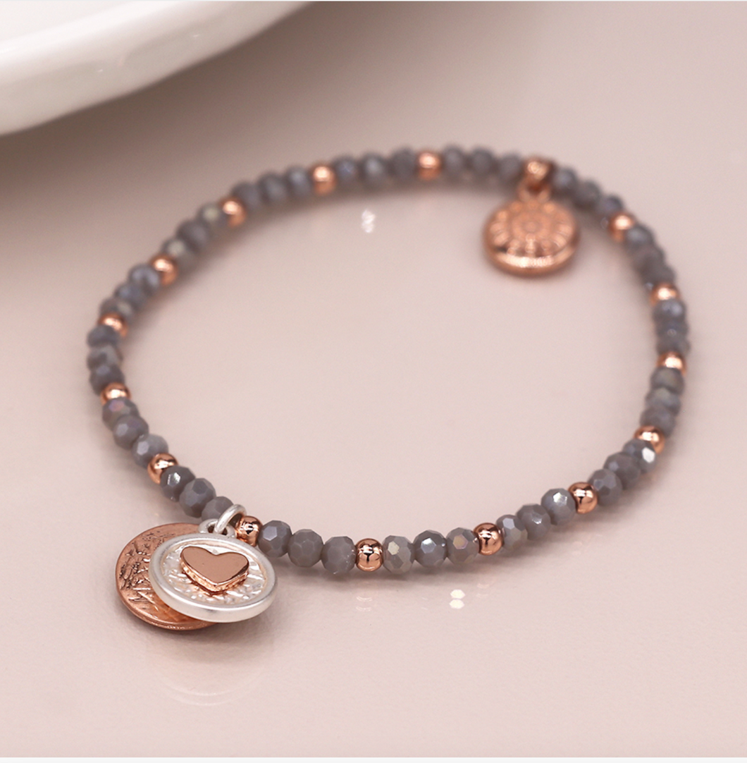 Heart Disc Bracelet