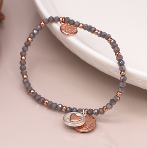 Heart Disc Bracelet