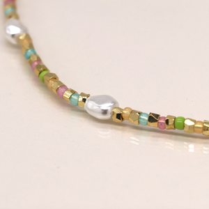 Pastel Mixed Bead Necklace