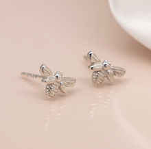 Load image into Gallery viewer, Bee Stud Earrings (Sterling Silver)