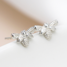 Load image into Gallery viewer, Bee Stud Earrings (Sterling Silver)
