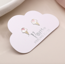 Load image into Gallery viewer, Ice Cream Stud Earrings (Sterling Silver)