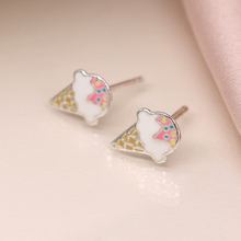 Load image into Gallery viewer, Ice Cream Stud Earrings (Sterling Silver)