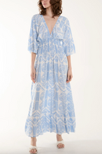 Load image into Gallery viewer, Shirred Bodice Dress (Light Blue)