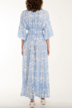 Load image into Gallery viewer, Shirred Bodice Dress (Light Blue)