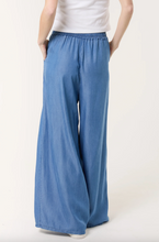 Load image into Gallery viewer, Drawstring Wide Leg Trousers (Denim Blue)