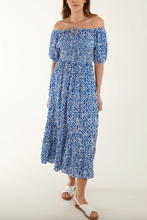 Load image into Gallery viewer, Animal Print Dress (Blue)