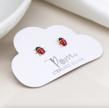 Load image into Gallery viewer, Ladybird Stud Earrings (Sterling Silver)