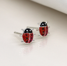 Load image into Gallery viewer, Ladybird Stud Earrings (Sterling Silver)