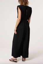 Load image into Gallery viewer, Pleated Shoulder Pad Jumpsuit