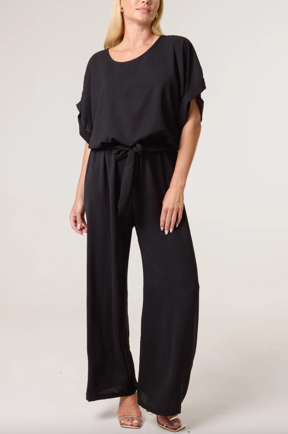 Scoop Neck Wide leg Jumpsuit
