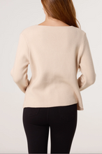 Load image into Gallery viewer, Gold Button Cardigan (Beige)