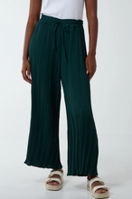 Load image into Gallery viewer, Wide Leg Trousers (Bottle Green)