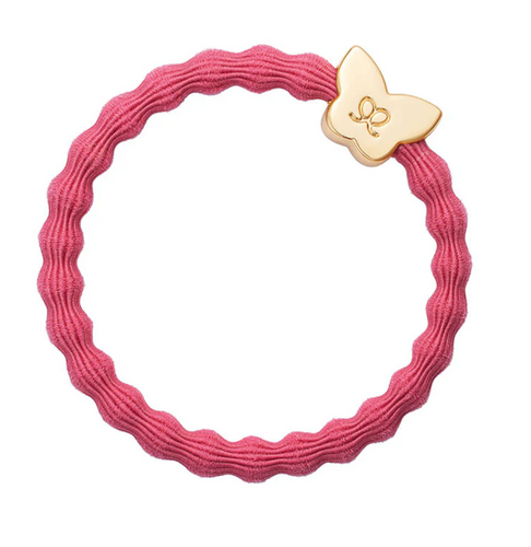 Bangle Band - Gold Butterfly (Coral Pink)
