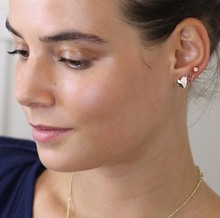 Load image into Gallery viewer, Triple Heart &amp; Crystal Stud Earring Set