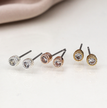 Load image into Gallery viewer, Triple Crystal Stud Earring Set
