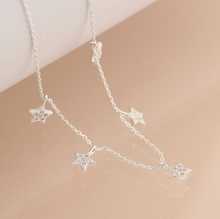 Load image into Gallery viewer, Silver Stars Necklace