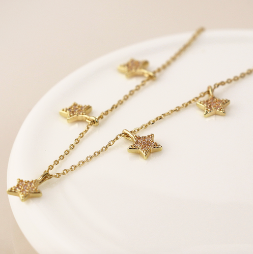 Gold Stars Necklace