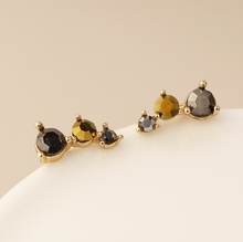 Load image into Gallery viewer, Triple Crystal Stud Earrings