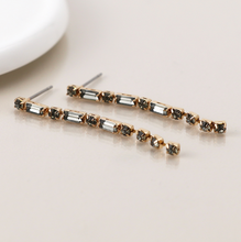 Load image into Gallery viewer, Golden Smoky Crystal Strand Earrings