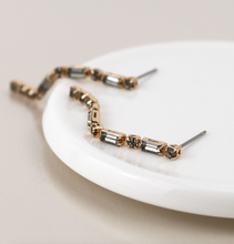 Load image into Gallery viewer, Golden Smoky Crystal Strand Earrings