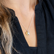 Load image into Gallery viewer, Sterling Silver Double Heart Necklace