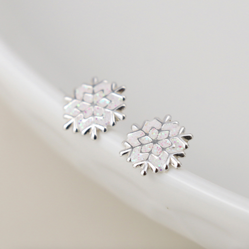 Sterling Silver Snowflake Earrings
