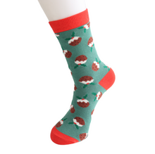 Load image into Gallery viewer, Socks - Christmas Pudding (Green)