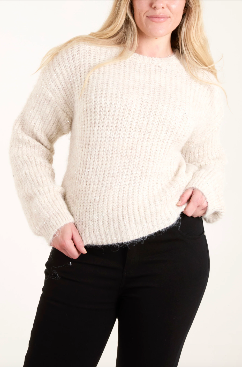 Fluffy Sequin Jumper