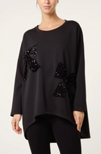 Load image into Gallery viewer, Sequin Bows Top (Black)