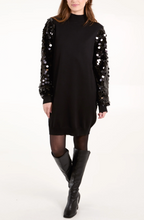 Load image into Gallery viewer, Sequin Sleeve Jumper Dress
