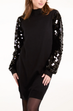 Load image into Gallery viewer, Sequin Sleeve Jumper Dress